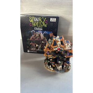 Vintage 2000 Spooky Hollow Halloween Porcelain House Cinema No Cord